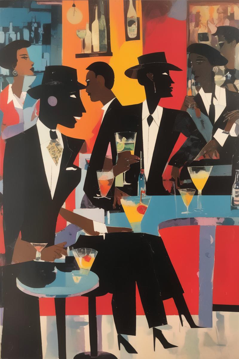 00088-2520505198-_lora_Romare Bearden Style_1_Romare Bearden Style - Romare Bearden painting drinks at a bar.png